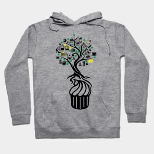 Cupcake Muffin Tree Of Life Yoga Celtic Viking Yggdrasil Hoodie